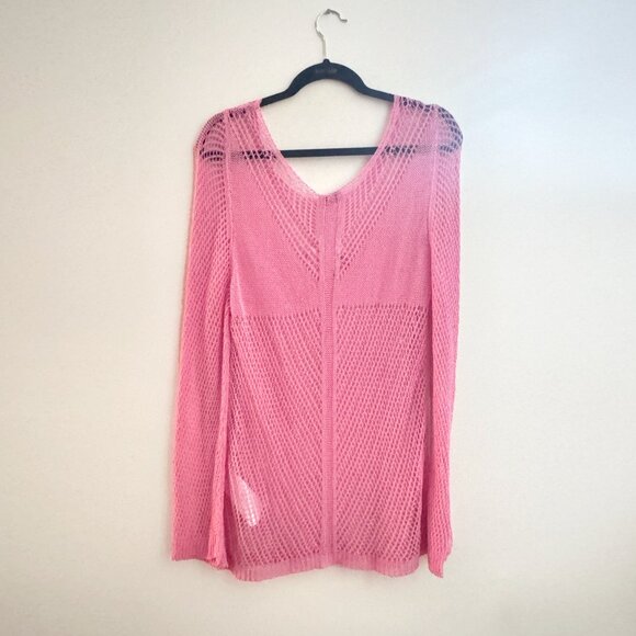 Guess Pink Scoop Neck Sweater - Picture 3 of 6